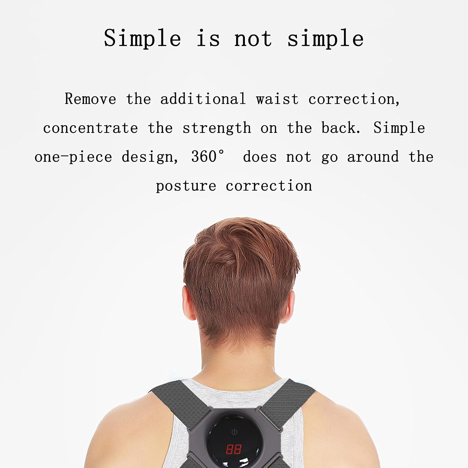 Smart Corrector for Men and Women Monitor Reminder Belt with Vibration Support Straightener for Spine Back Neck and Shoulder Improves and Pain Relief