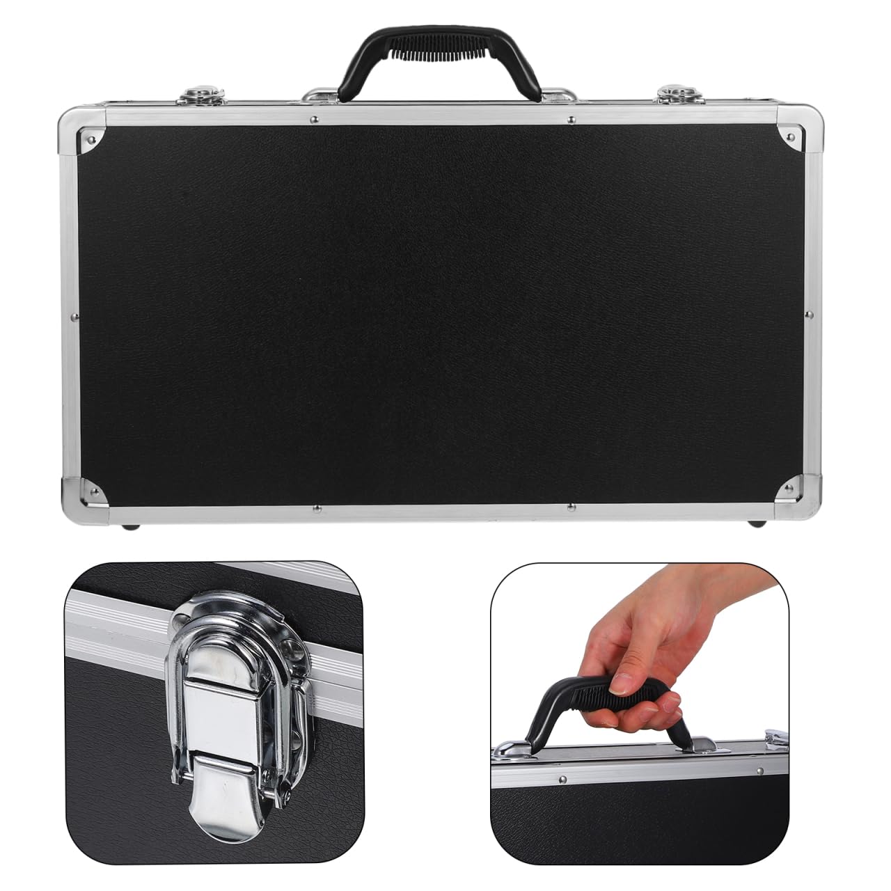 DOITOOL Valigetta portautensili in alluminio, inserto in schiuma, organizer portatile professionale per attrezzi da viaggio, 20 L X 5 W X 11 H