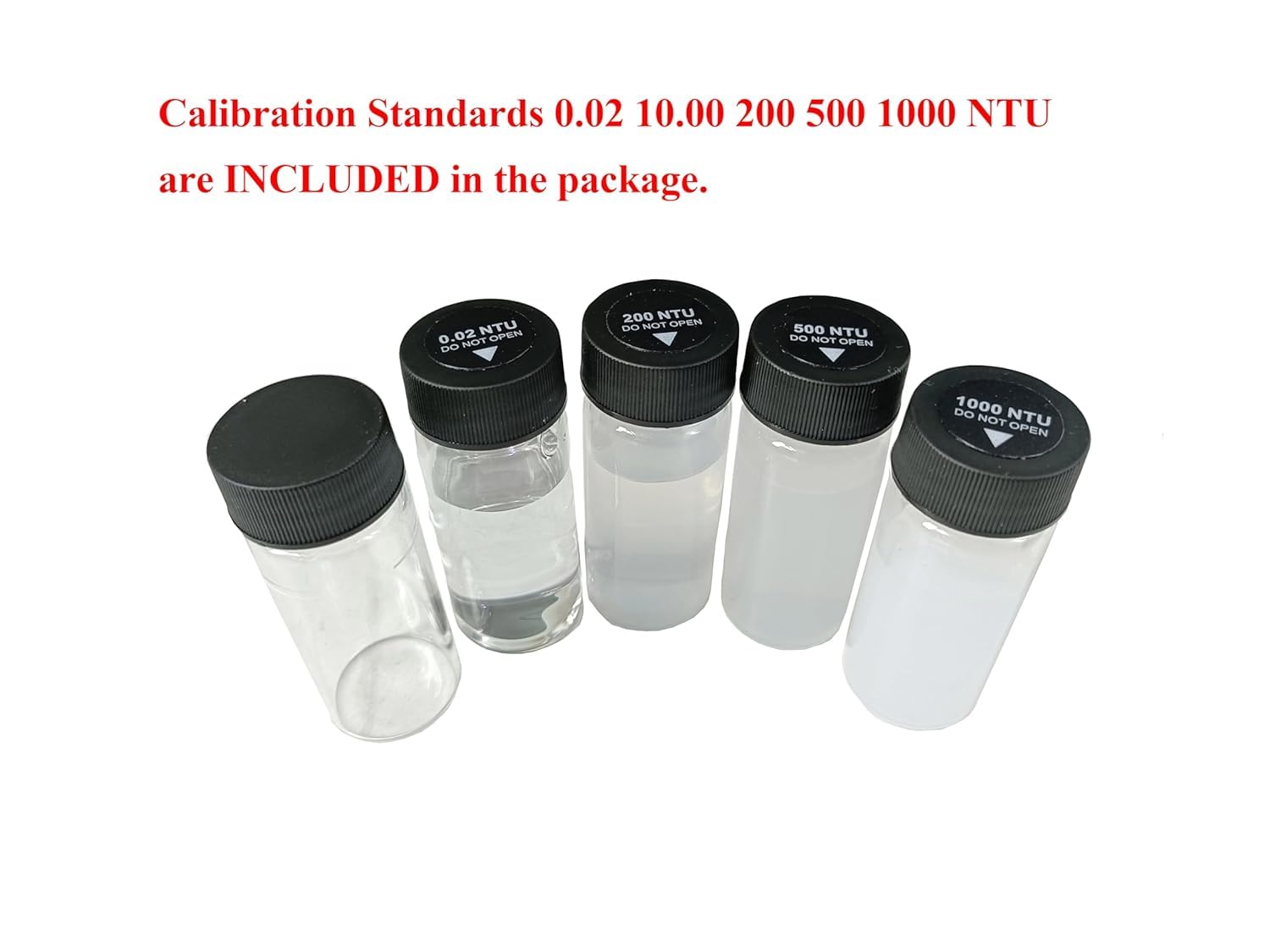 2000NTU Turbidity Meter Multiparameter Benchtop Total Suspended Solids Turbidimeter Nephelometer with Calibration Standards Solution 0.02,10.00,200,500,1000NTU USB Communication Interface
