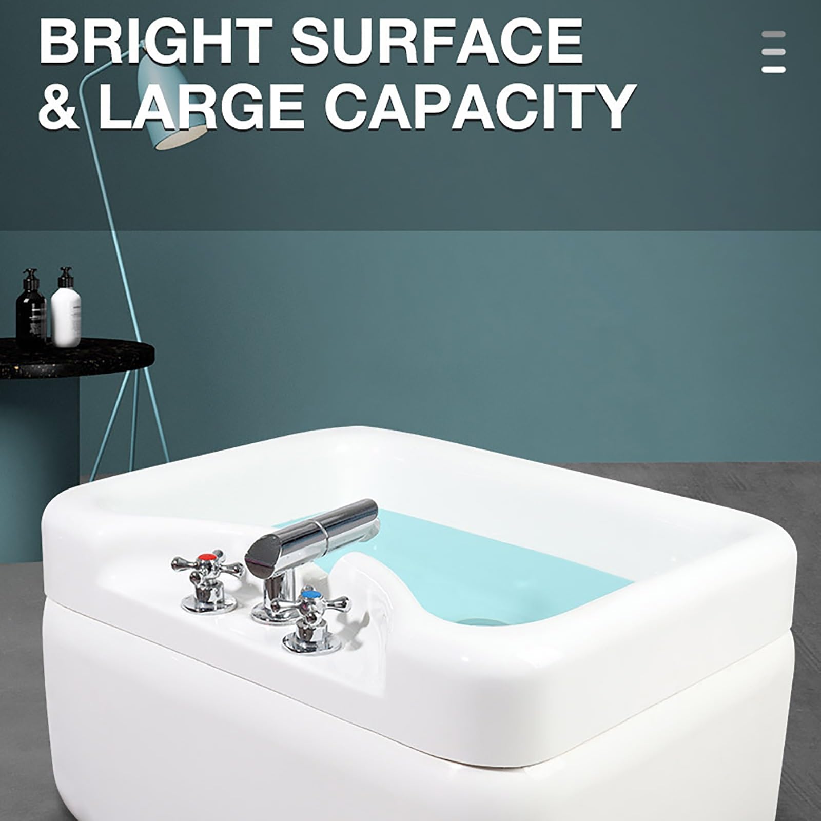 Cuenco de SPA para baño de pies Grandes Tina de baño de pies Masajeador Aliviar el Estrés de Los Pie para Pedicura Desintoxicación y Masaje Tienda de Masajes Salón de Belleza Familia.