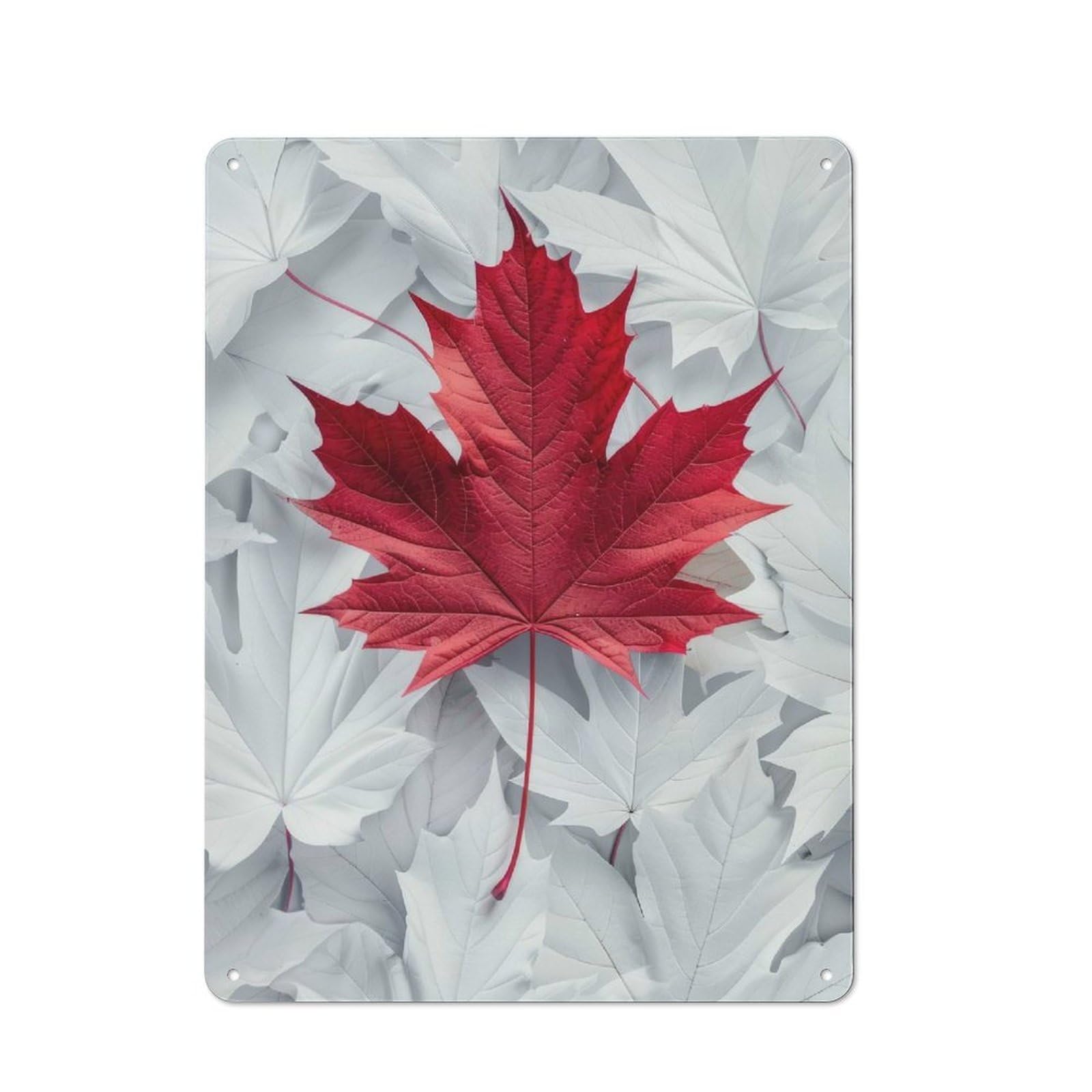 Canadian Leaves Metal Wall Plaque for Travel Lovers, Birthday, Housewarming Or Christmas Gift, 40x30cm
