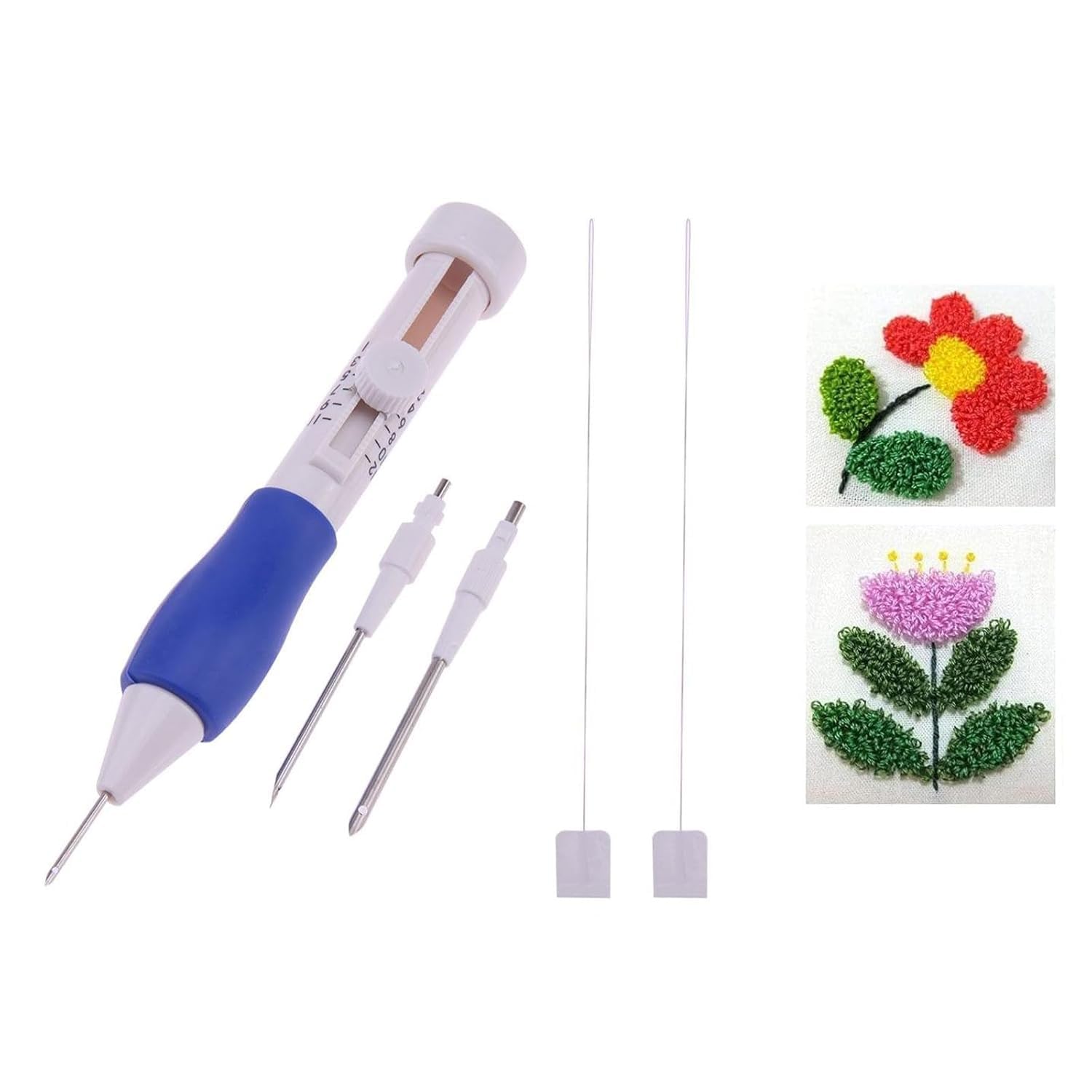 GEMSY Adjustable Punch Needle Embroidery Pen Set with 3 Interchangeable Needles | DIY Yarn & Thread Embroidery Tool for Knitting, Sewing, Textile & Needlework Crafts-image-14