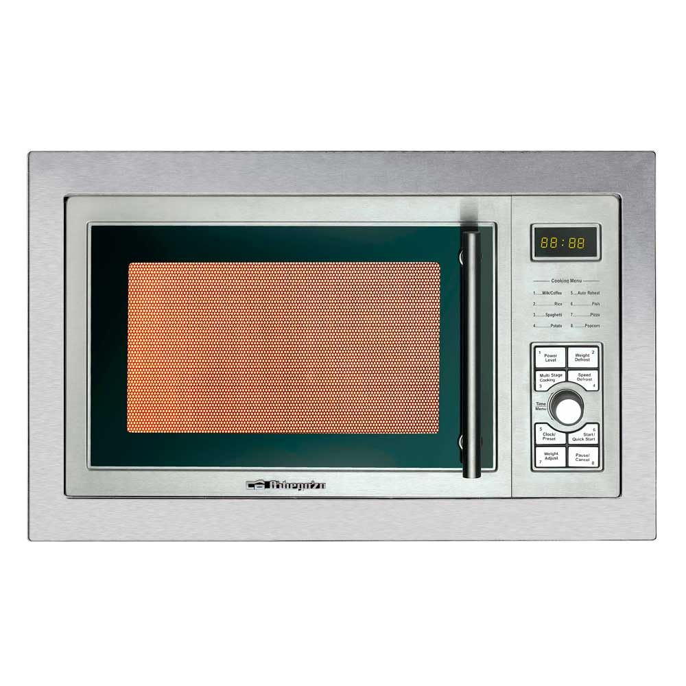 Orbegozo MIG 2325 - Microondas integrable de acero inoxidable, 23 L de capacidad, 9 menús preconfigurados, display digital, temporizador, 900-1000 W