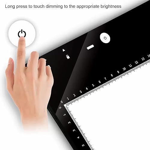 Miniatura 3 de GUPENAA Caja de luz LED para trazar, almohadilla de luz recargable alimentada por USB, tablero de luz regulable de 3 colores para eliminar vinilo