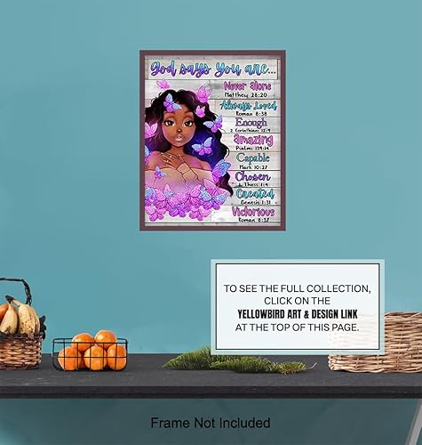 Vista 14 de Black Girl Wall Art & Decor - African American Women Woman Teen Picture Poster Print - Cute Positive Affirmations - Inspirational Motivational