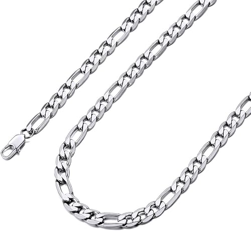 Chaîne pour Homme Maille Figaro 1+3 Acier Inoxydable-La Suplight