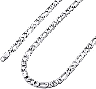 Chaîne pour Homme Maille Figaro 1+3 Acier Inoxydable, collier chaîne