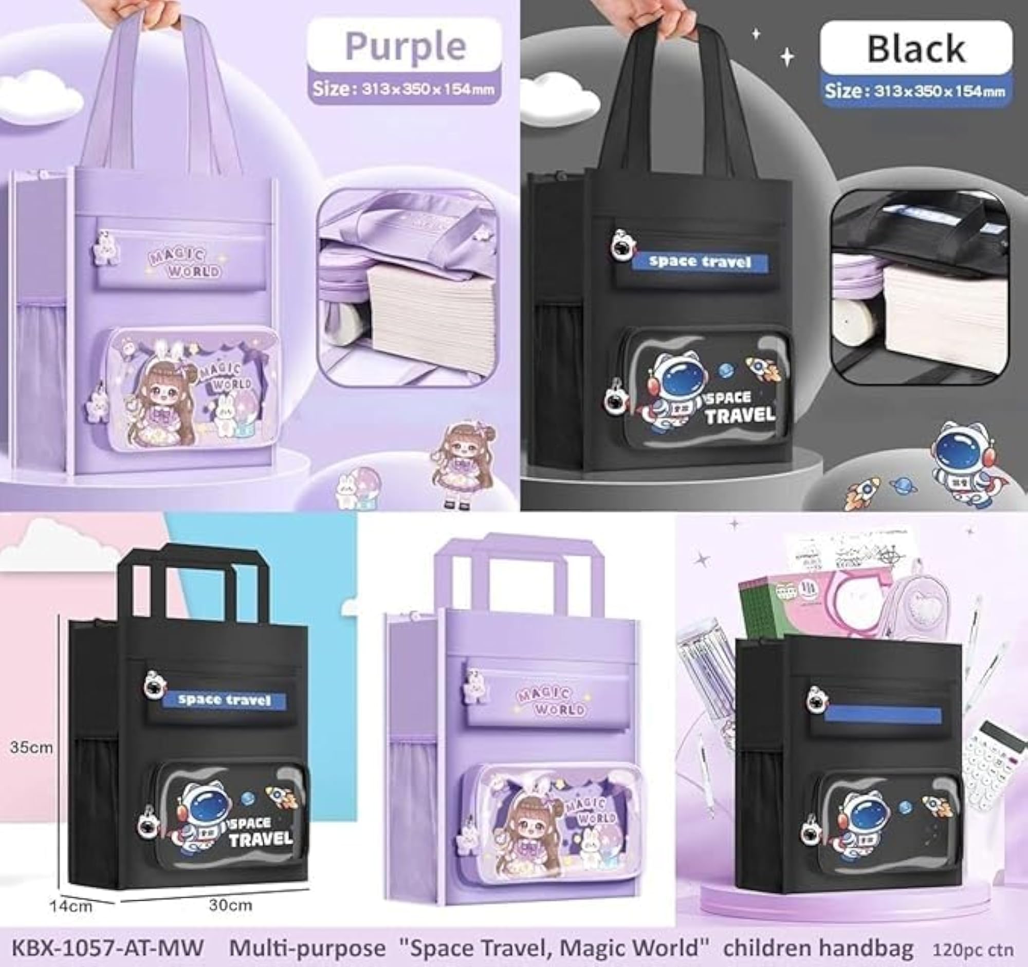 Multi-Purpose Shopping Canvas Carrying Bag with Zipper Lock