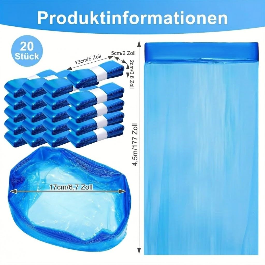 20er-pack Windeleimer Nachfüllkassetten, 4.5M Windeleimer Nachfüllfolie mit Zitronenduft,Geruchsdichte Eingedickte,kompatibel mit Meisten Windeleimern & Katzenstreueimer