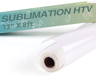 HTVRONT Clear HTV Vinyl for Sublimation - Sublimation Vinyl High Transfer Rate - Bright Smooth Washable HTV for T-Shirt/Hat/Pillow/Bag (Matte, 8FT)