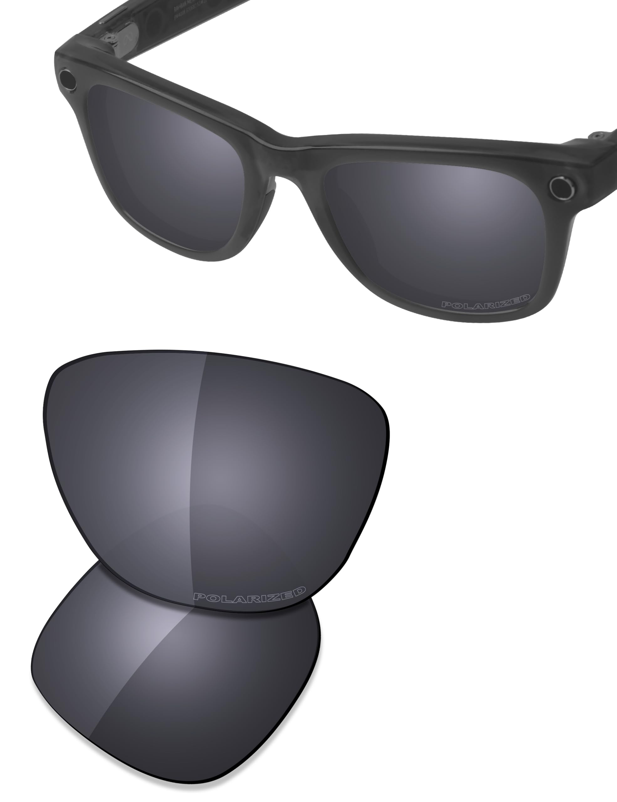 Saucer Lentes de repuesto de alta calidad compatibles con lentes de sol inteligentes Ray-Ban Meta Wayfarer (Gen 2) RW4012 de 53 mm