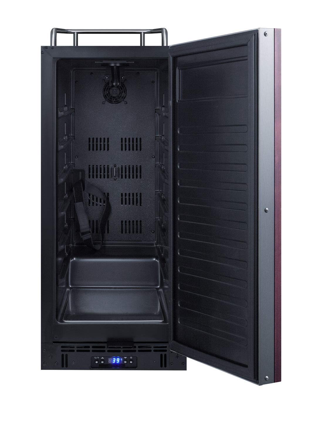 Summit Appliance Sbc15nk Built-In 15" Wide Commercially Listed Kegerator With Auto Defrost, Digital Thermostat, Stainless Steel Door, Pro Style Handle, Front Lock, Black Cabinet And Sealed Back on Fridge.com - View 5