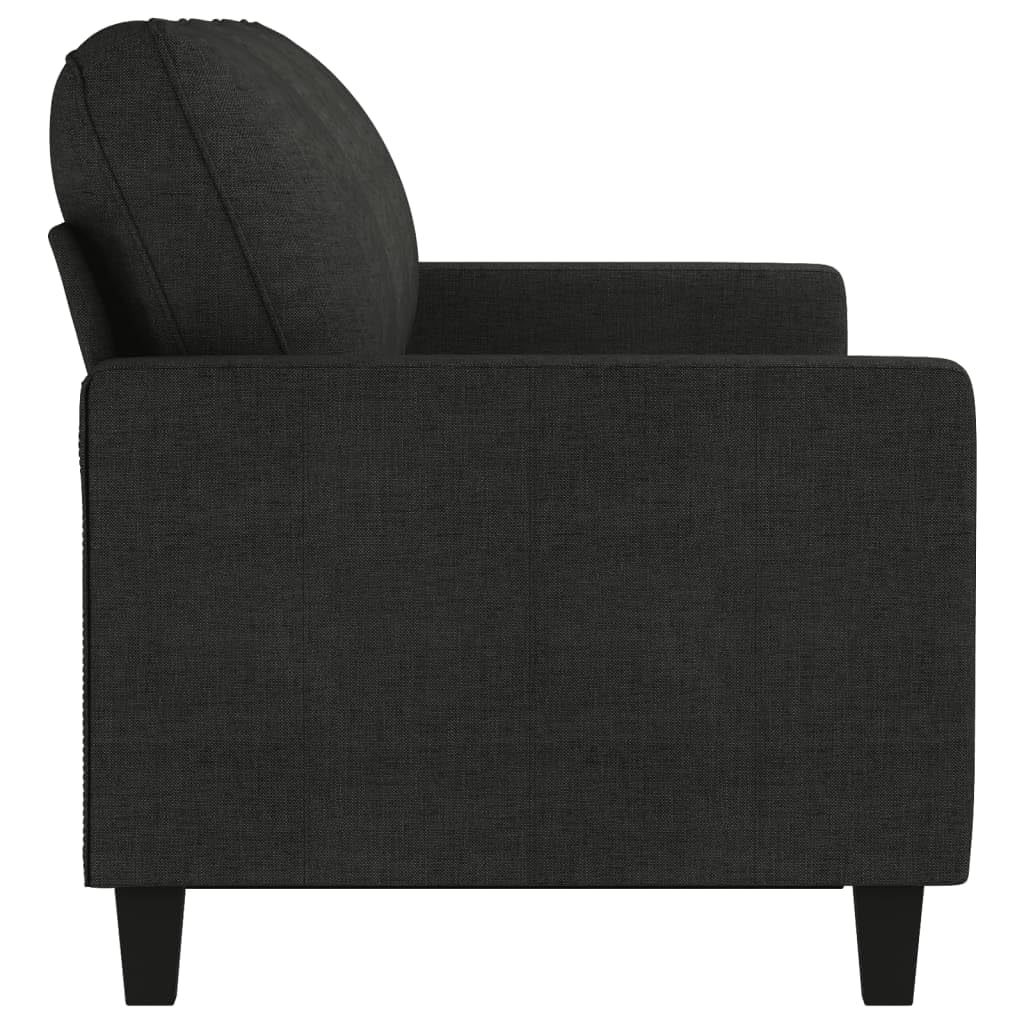 Gecheer Divano Moderno, 3 Posti in Tessuto Nero, 198x77x80 cm