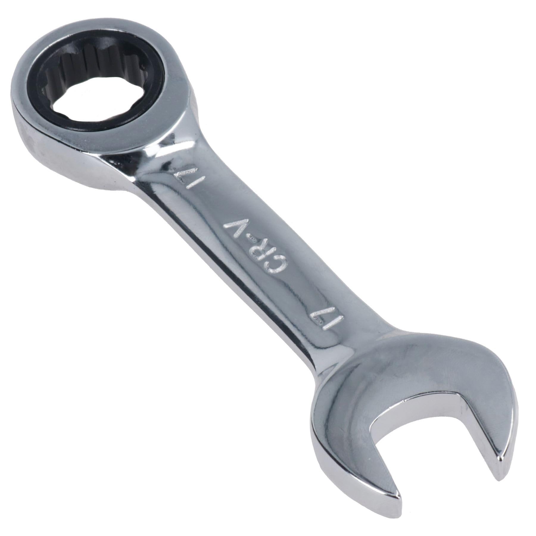 17mm Stubby Ratchet Combination Spanner Metric Wrench 72 Teeth SPN10 — image 1