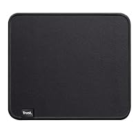 Trust Boye Mouse Pad, Sustainable Design, Rubber Anti-slip Bottom, 250 x 210 x 3mm, Mouse Mat with Stitched Edge, Machine Washable, Office Mouse Pad for Work, Home Office - Black