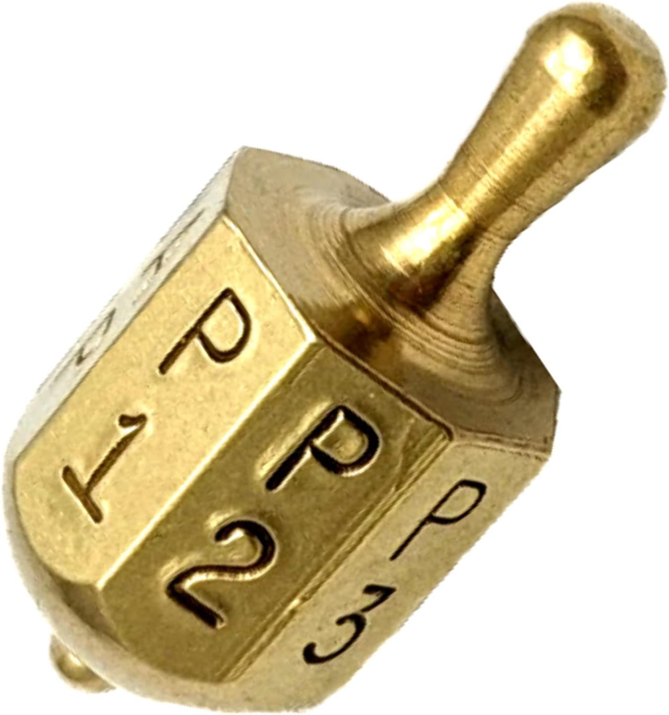 Put and Take Spinner - Solid Brass Game Spin Dice Top Game of Chance Adult Gambling Spinner TOP DICE Type Spinning FAUROREST