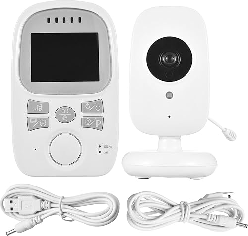 Miniatura 2 de Matybobe Monitor de bebé inalámbrico con cámara y audio-2.4 pulgadas pantalla LCD monitor de video con cámara, comunicación de 2 vías, pantalla de