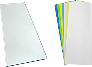 Taytool 279182 Single Sheet 5/16 x 5 x 12 Dead Flat Float Plate Glass with 7 Sheets 3M (TM) Lapping Microfinishing Film for Scary Sharp Sharpening System