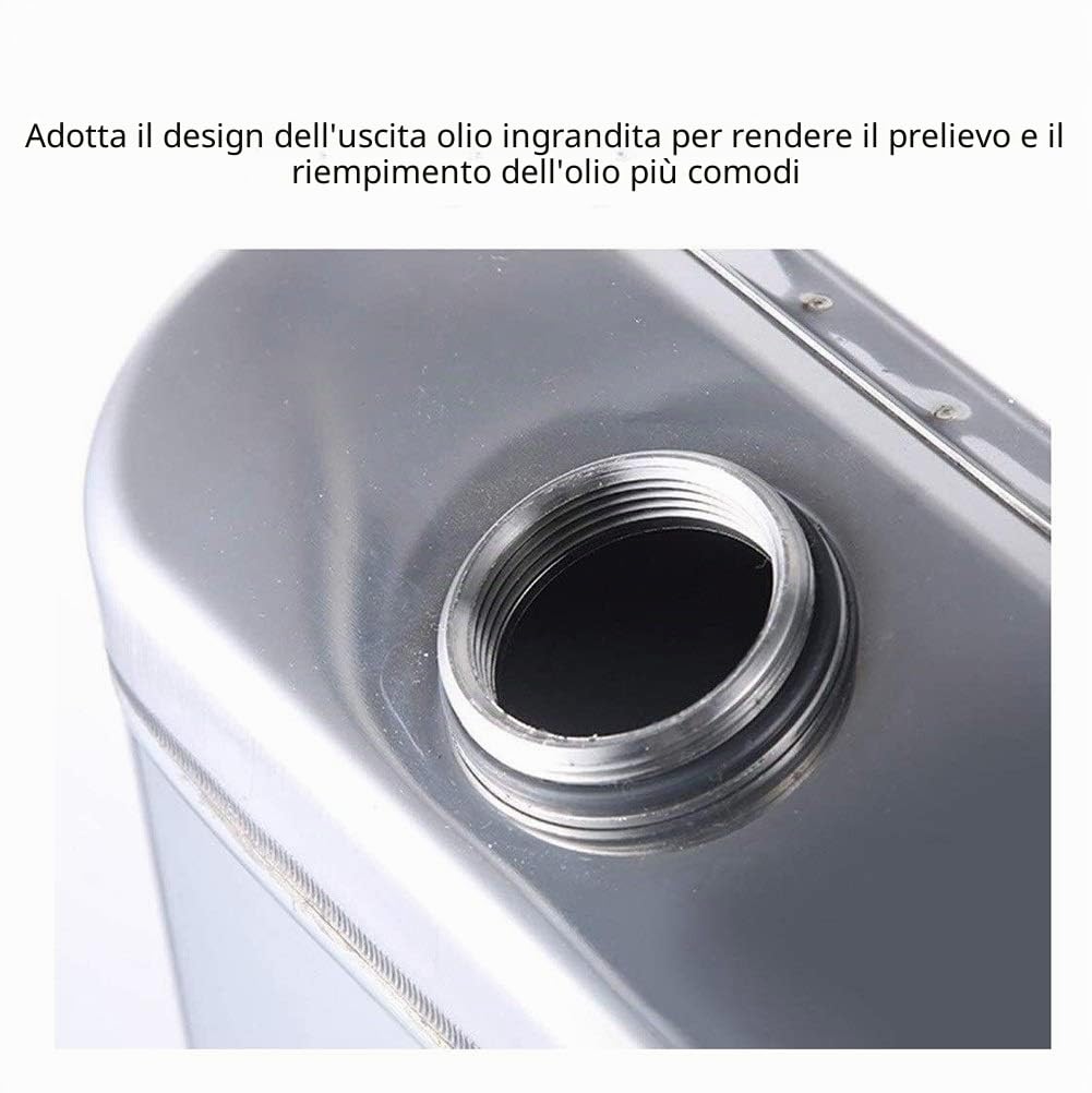 Taniche Carburante Lattine Benzina 50l/60l 304 Serbatoio di Combustibile in Acciaio Inossidabile, Lattina di Benzina Ispessita, Lattina di Benzina di Backup di Emergenza - con Tubo - for Motociclette