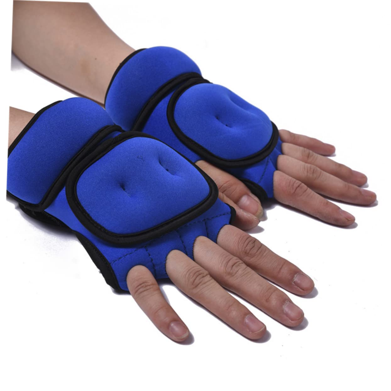 Toddmomy Guantes Peso de 1kg, Par Azul de Poliéster para Gimnasio