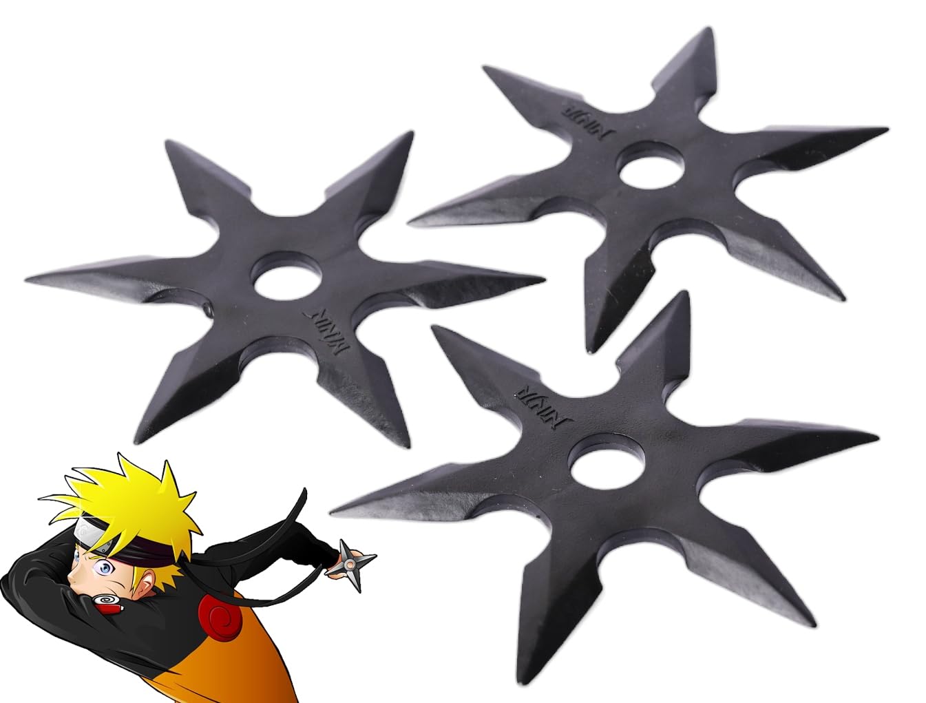 FunMart Rubber Ninja Star Set - Pack Of 3 Pieces For Safe And Exciting Nruto Ninja Play,Black (B0CFG61P9M) Amazon Price History, Amazon Price Tracker