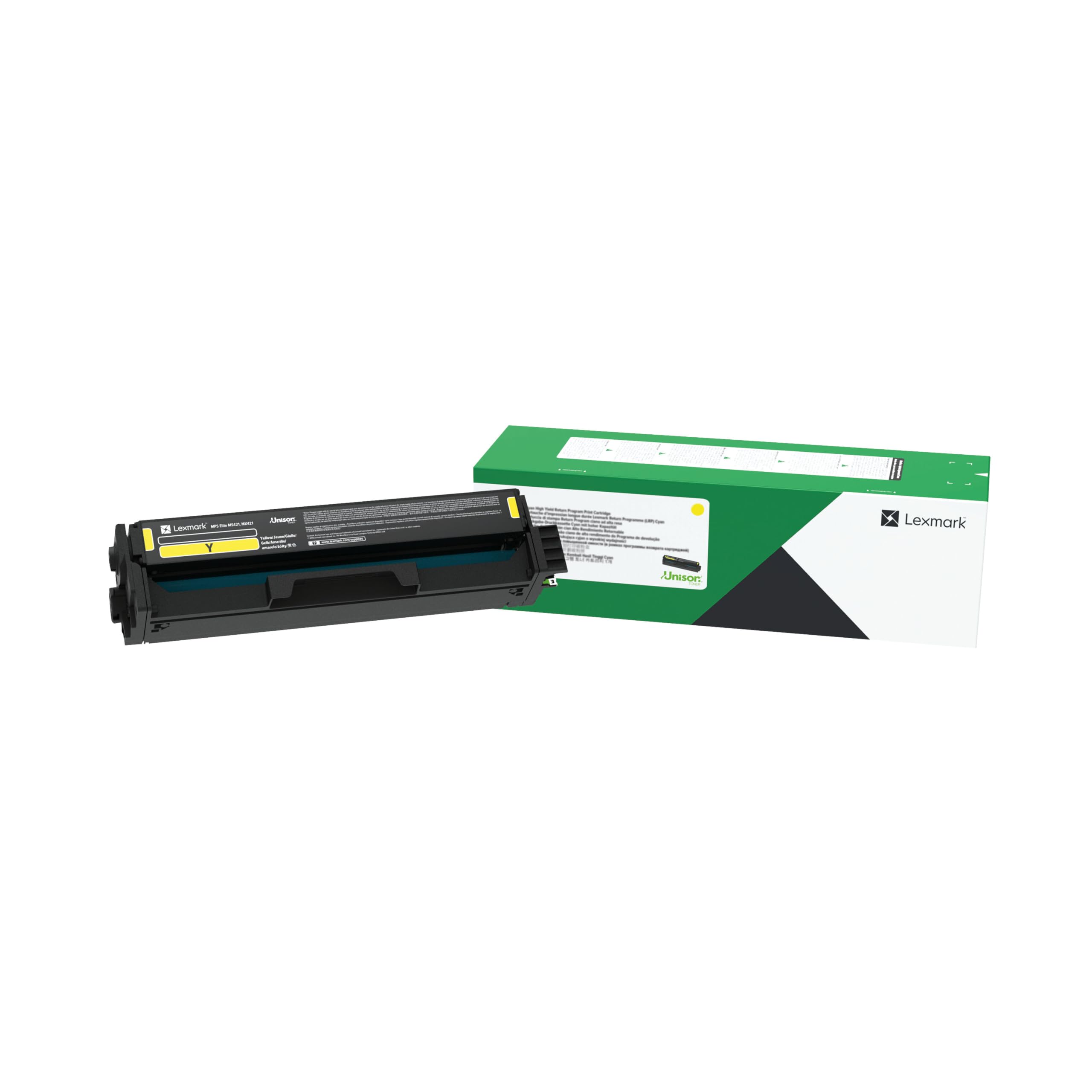 Lexmark C332HY0 Cartuccia Toner ORIGINALE Return Program Giallo 2500 pagine ad alta resa per MC3326, C3326