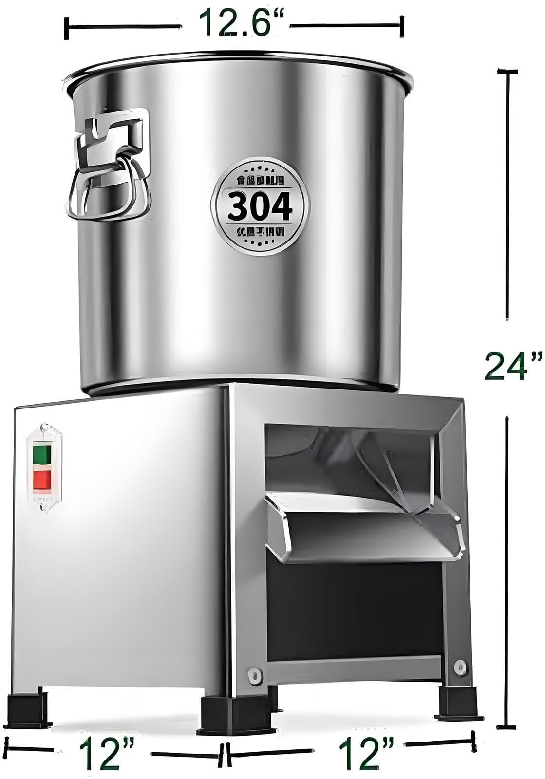 Tritatutto commerciale per verdure da 1800 W, tritacarne per allevamento domestico da 3500 giri/min, 50–120 kg/h, processore di mangimi per pollame per la lavorazione di mangimi per polli e anatre