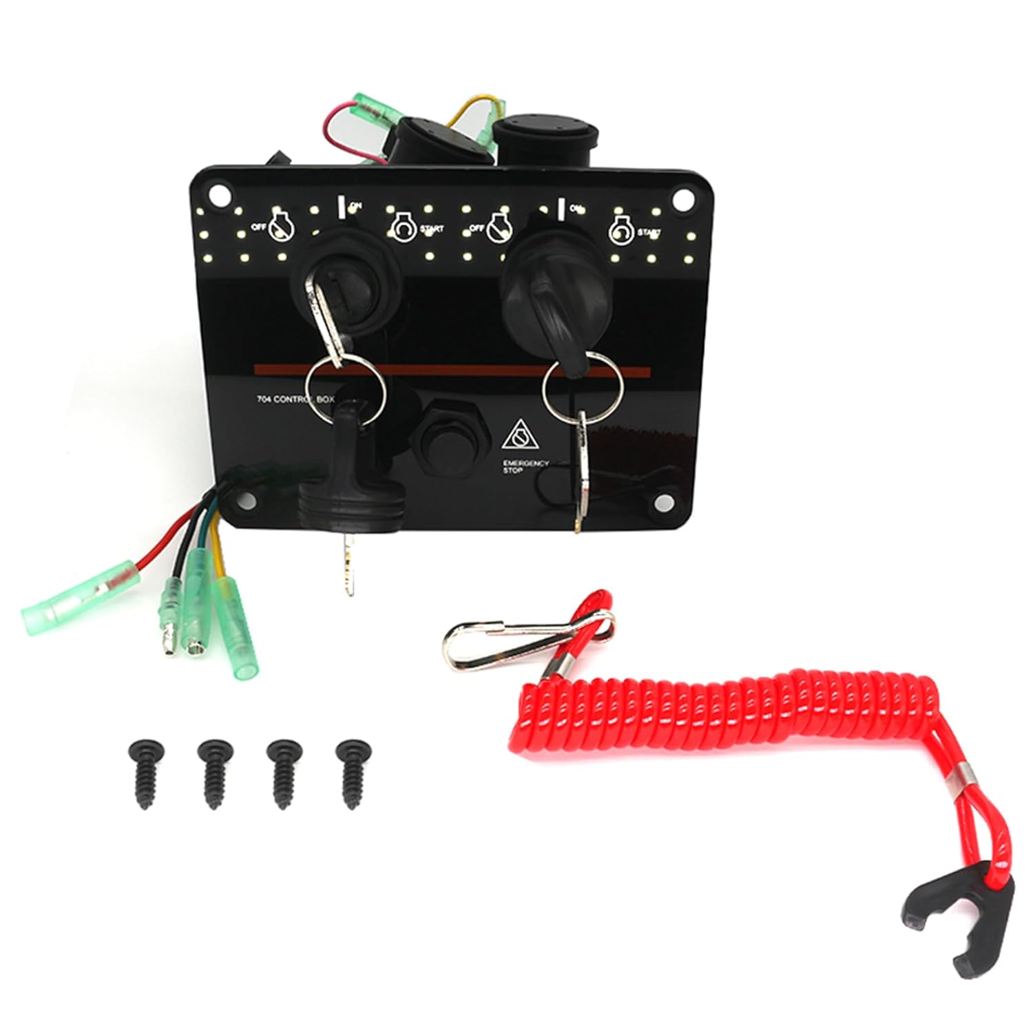 704 82570 Single Engine Key Switch Panel Assembly for Yamaha Outboard Yacht Boat Models replaces 704-82570-08 704-82570-12