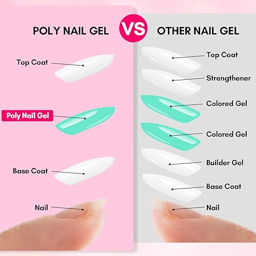 Vista 11 de Makartt - Gel de uñas de polietileno, 1.7 oz (50 ml), constructor, extensión, fortalecedor, gel de color duro, multifuncional, larga duración, fácil