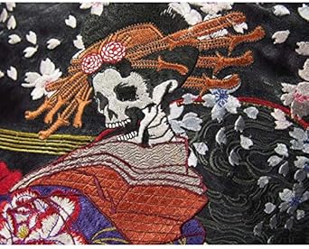 Amazon | [Satori] さとり 般若と髑髏花魁 刺繍 リバーシブル 和