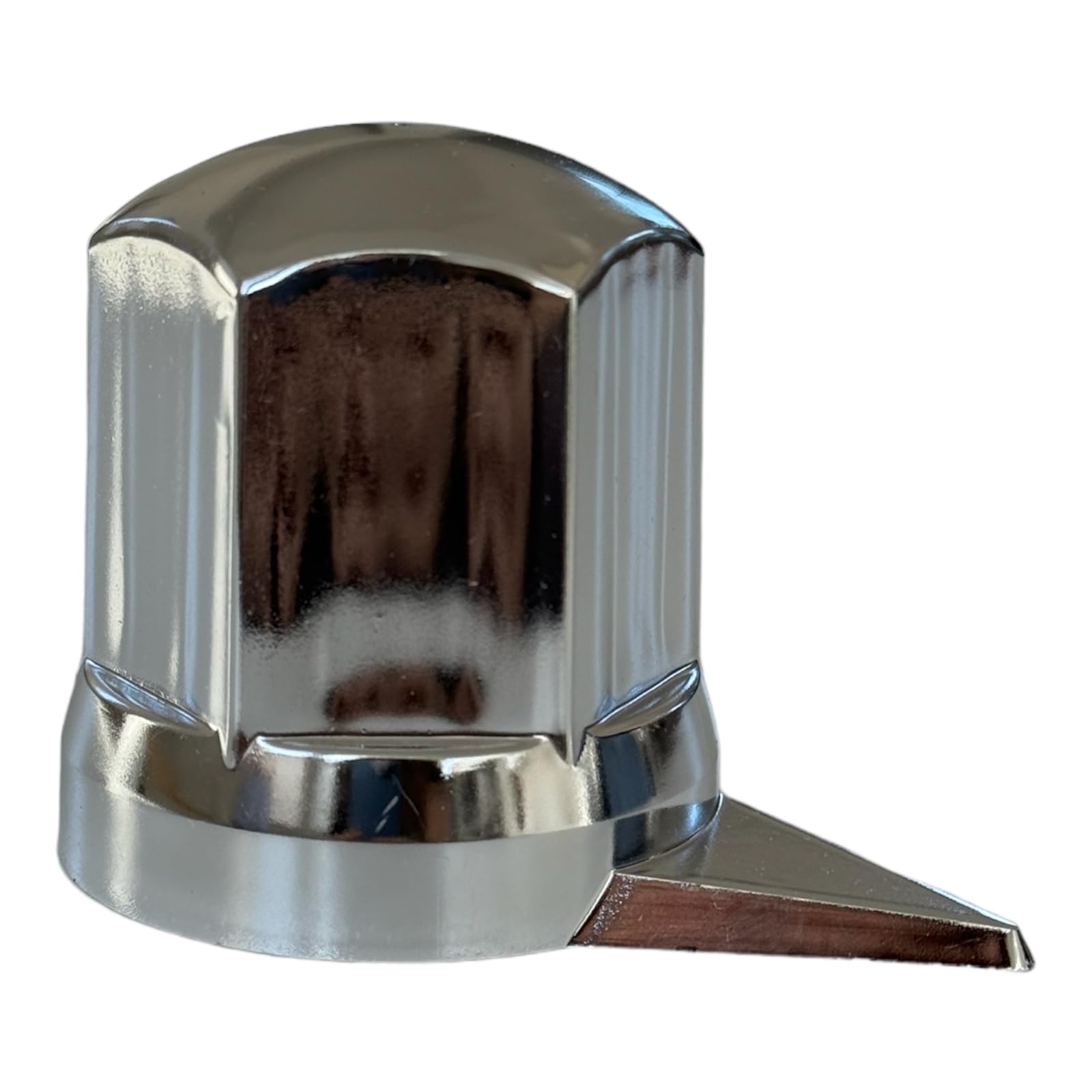 Tapones para tuercas de rueda con indicador de posición, diámetro de 32 mm, protección para tornillos de camiones (20, cromo, altura - 54,5 mm)