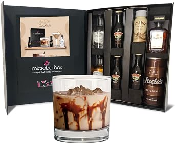MicroBarBox Baileys Irish Cream Cocktail Gift Set in a Premium Luxury Gift Box | includes ingredients for 4 creamy Baileys cocktails | 30th Birthday Gifts for Women, Baileys Gift Set