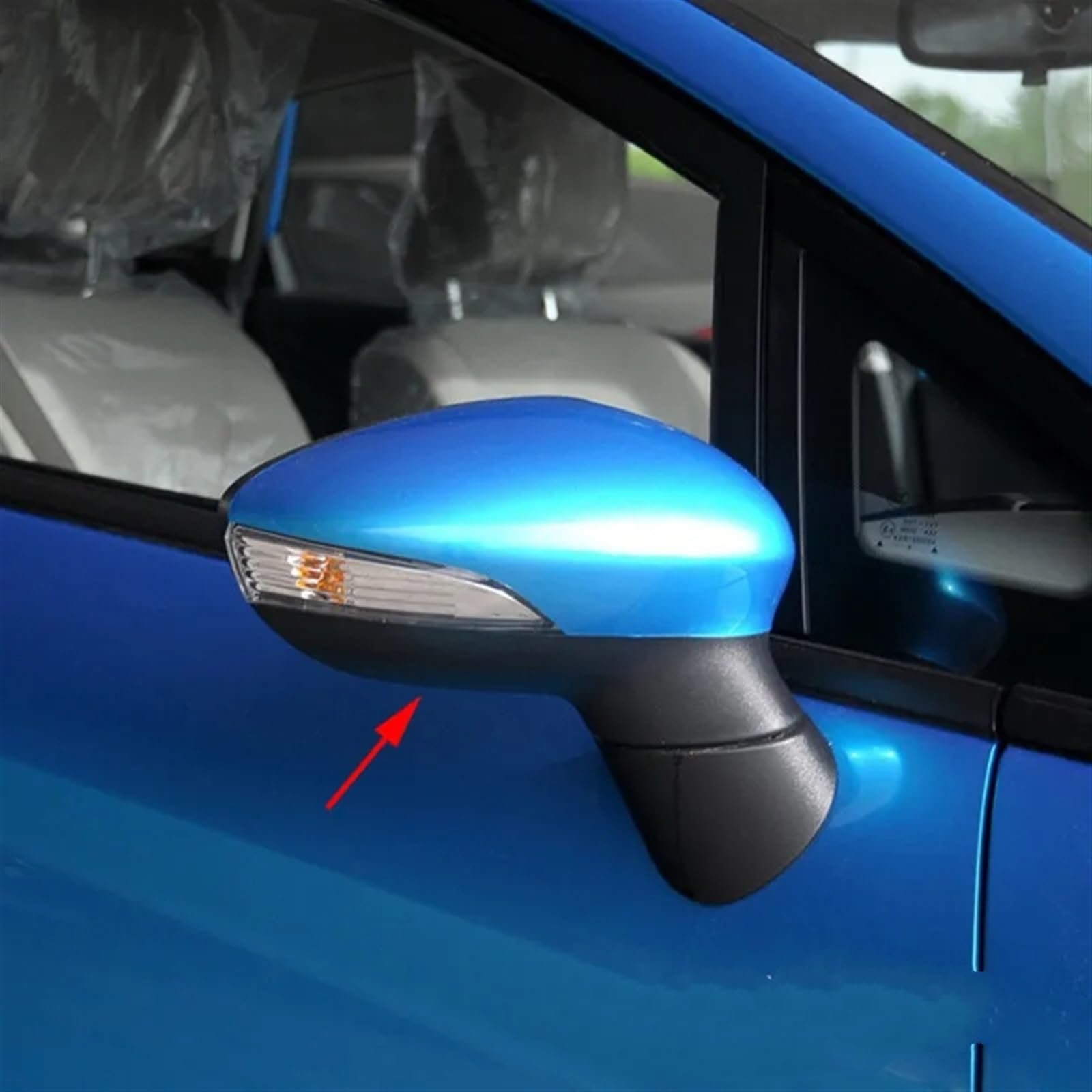 Calotta Specchietto Retrovisore Fondo Inferiore Per Ford Fiesta 2009-2019 - Cover In ABS, Colore Da Scegliere, Sostituzione Copertura Lato Guida O Passeggero