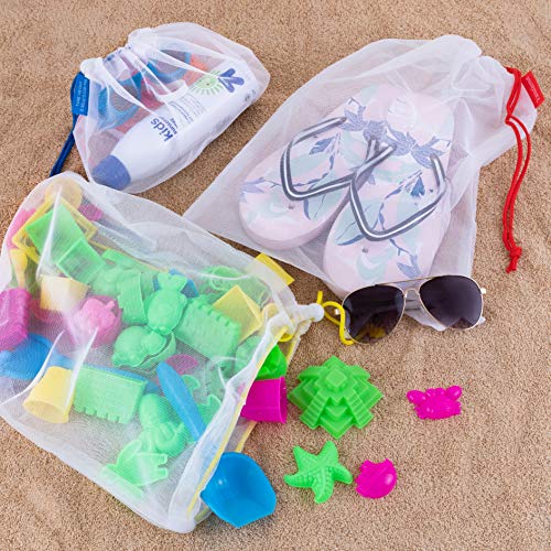 Vandoona Toy Storage & Organization Mesh Bags Set of 12 Eco Friendly Washable Mesh Bags & Color Coded Drawstrings by Size S, M, L. Playroom Organization, Baby Toys, Game Pieces, Toy Sets, Bathtub Toys - Thumbnail 4