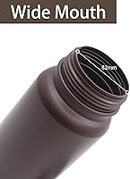 Vista 4 de Botella de reactivo ámbar de boca ancha HDPE de grado de laboratorio diseñada para aulas de laboratorios o almacenamiento en casa, capacidad de 0.1