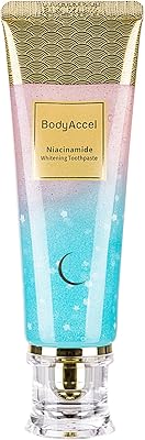 BodyAccel Niacinamide Whitening Toothpaste, Niacinamide Intensive Whitening Toothpaste with Natural Gentle Care Deep Stain Removal Clean Peach Flavor, Improves Gum Health, Fresh Breath 1