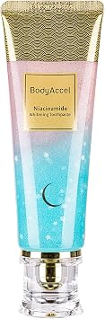 BodyAccel Niacinamide Whitening Toothpaste, Niacinamide Intensive Whitening Toothpaste with Natural Gentle Care Deep Stain Removal Clean Peach Flavor, Improves Gum Health, Fresh Breath (1)