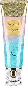BodyAccel Creme Dental Clareador com Niacinamida, Clareamento Intensivo com Niacinamida e Cuidado Natural Suave, Remoção Profunda de Manchas, Sabor Pêssego, Melhora a Saúde Gengival e Refresca o Hálito (1)