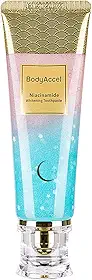 BodyAccel Creme Dental Clareador com Niacinamida, Clareamento Intensivo com Niacinamida e Cuidado Natural Suave, Remoção Profunda de Manchas, Sabor Pêssego, Melhora a Saúde Gengival e Refresca o Hálito (1)