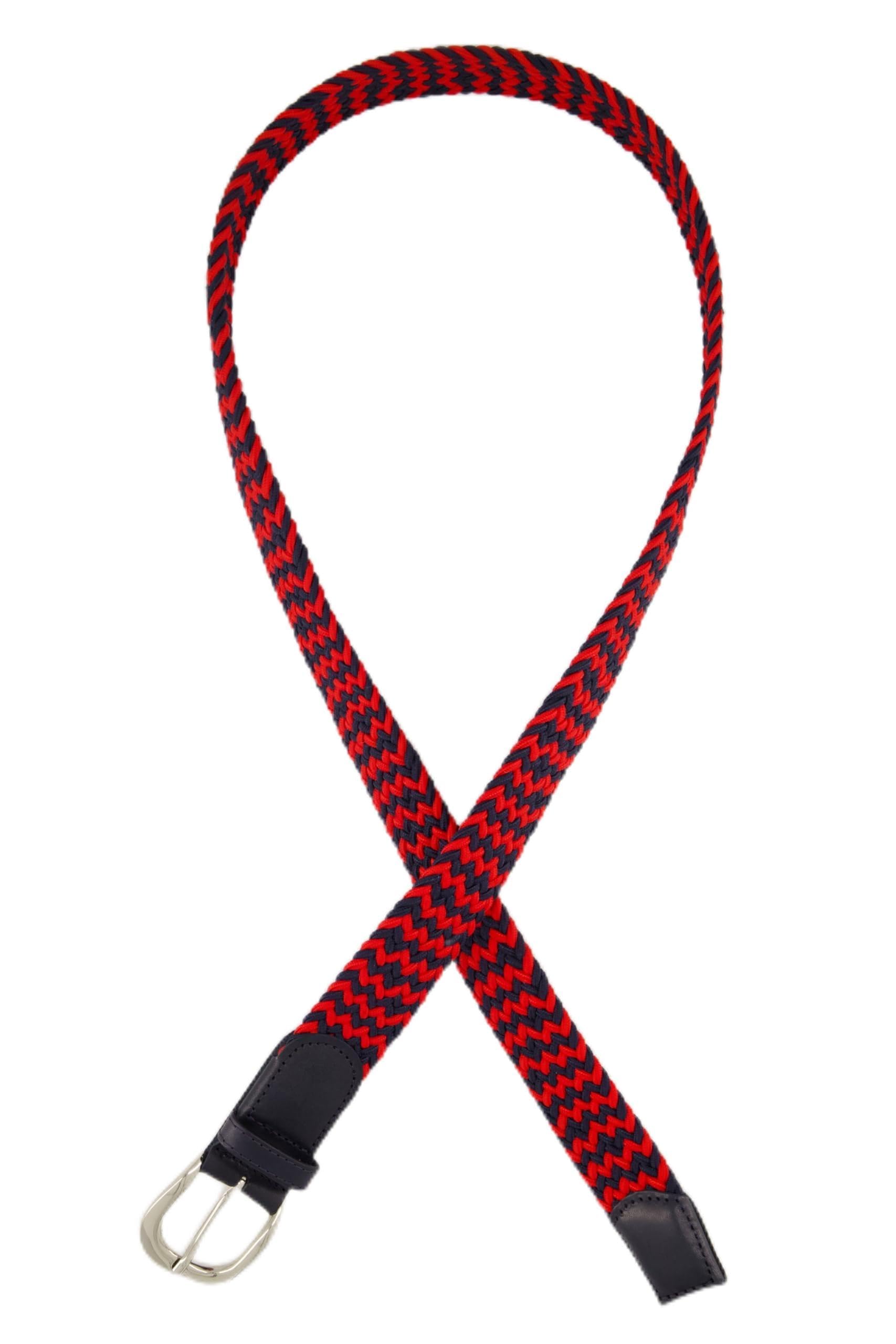 Ulla Popken Damen große Größen Übergrößen Plus Size Flechtgürtel, zweifarbig, Spitze in Lederoptik 828111