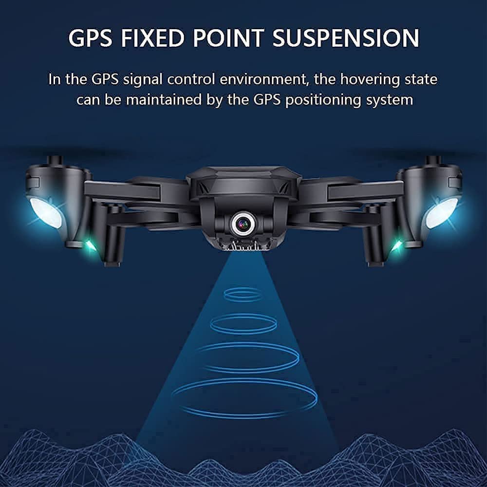 Dron z kamerą 4K HD, profesjonalną podwójną kamerą, wideo na żywo WiFi FPV, inteligentnym unoszeniem o stałej wysokości ciśnienia powietrza, składanym sterowaniem gestami helikoptera RC, trybe