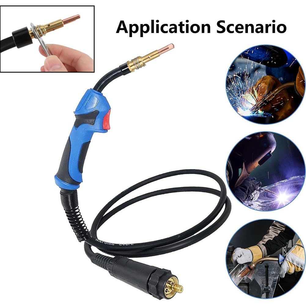 19PCS MIG Welding Accessories Set with Conical and Power Nozzles 0.8 mm for AK15 MB-15 Torches