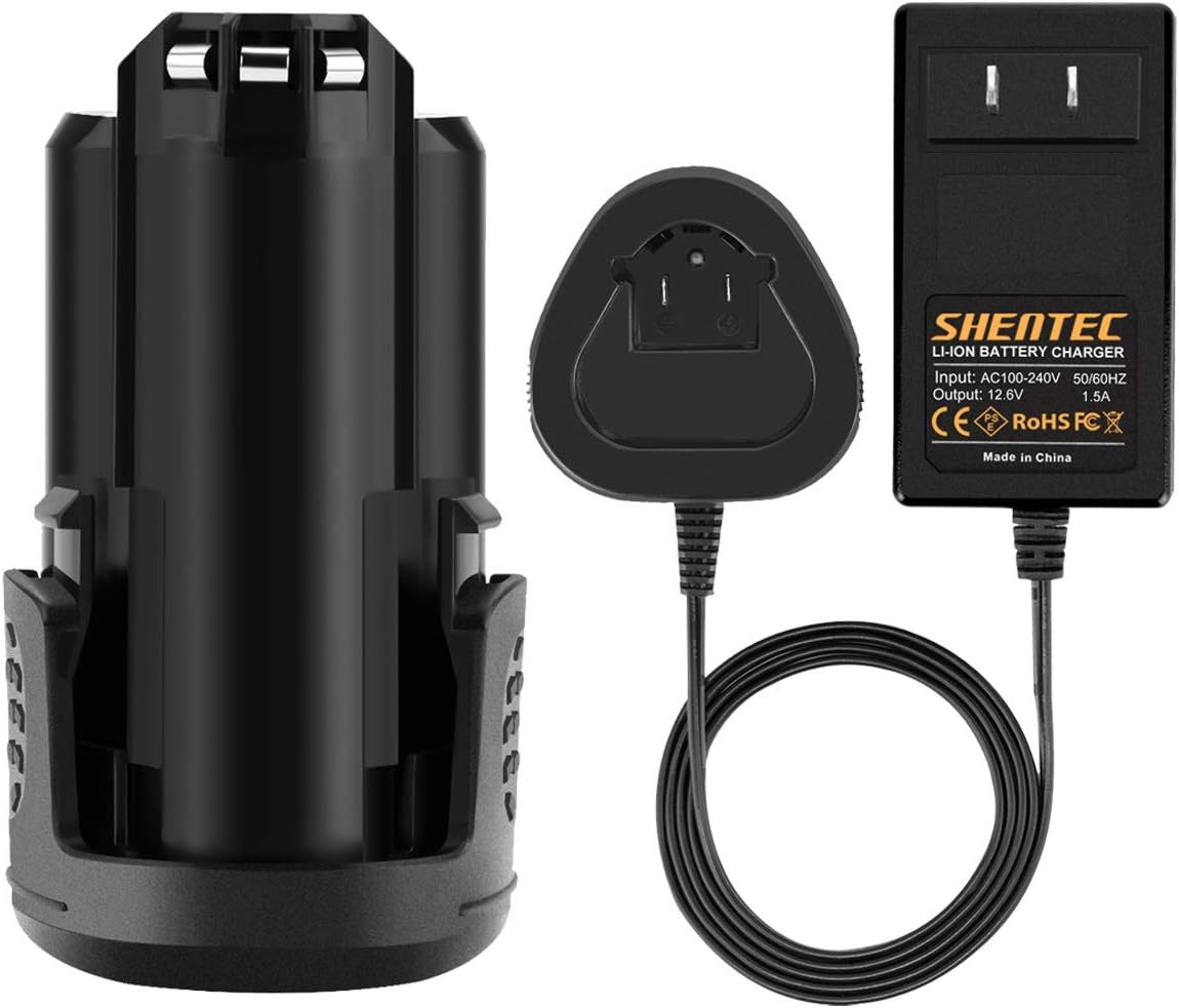 Shentec 3000ｍAh 12V MAX Lithium-Ion B812-03 Replacement Battery Compatible with Dremel 8200 8220 and 8300 Cordless Tools (12V Charger Include)