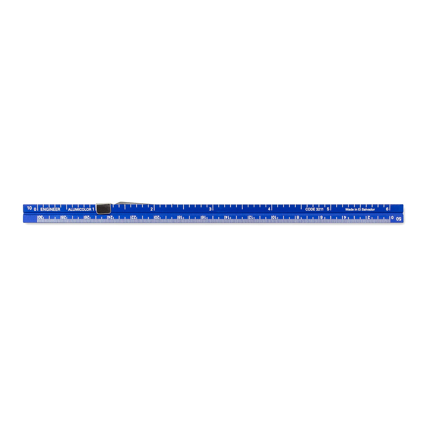 Alumicolor Regla, herramienta de medición, azul, 6 pulgadas