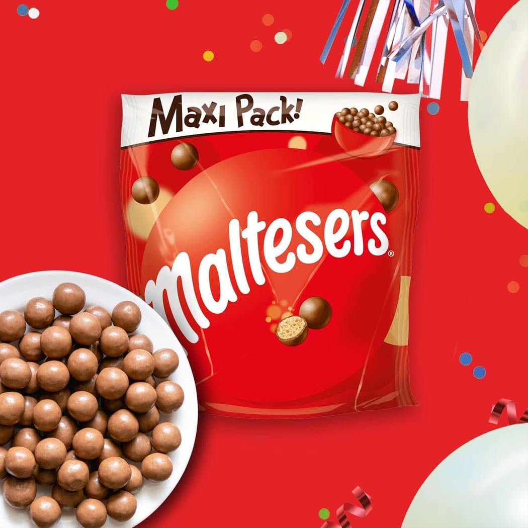 Maltesers Snack en Bolitas de Leche Malteada recubiertas de Chocolate con Leche, 300g