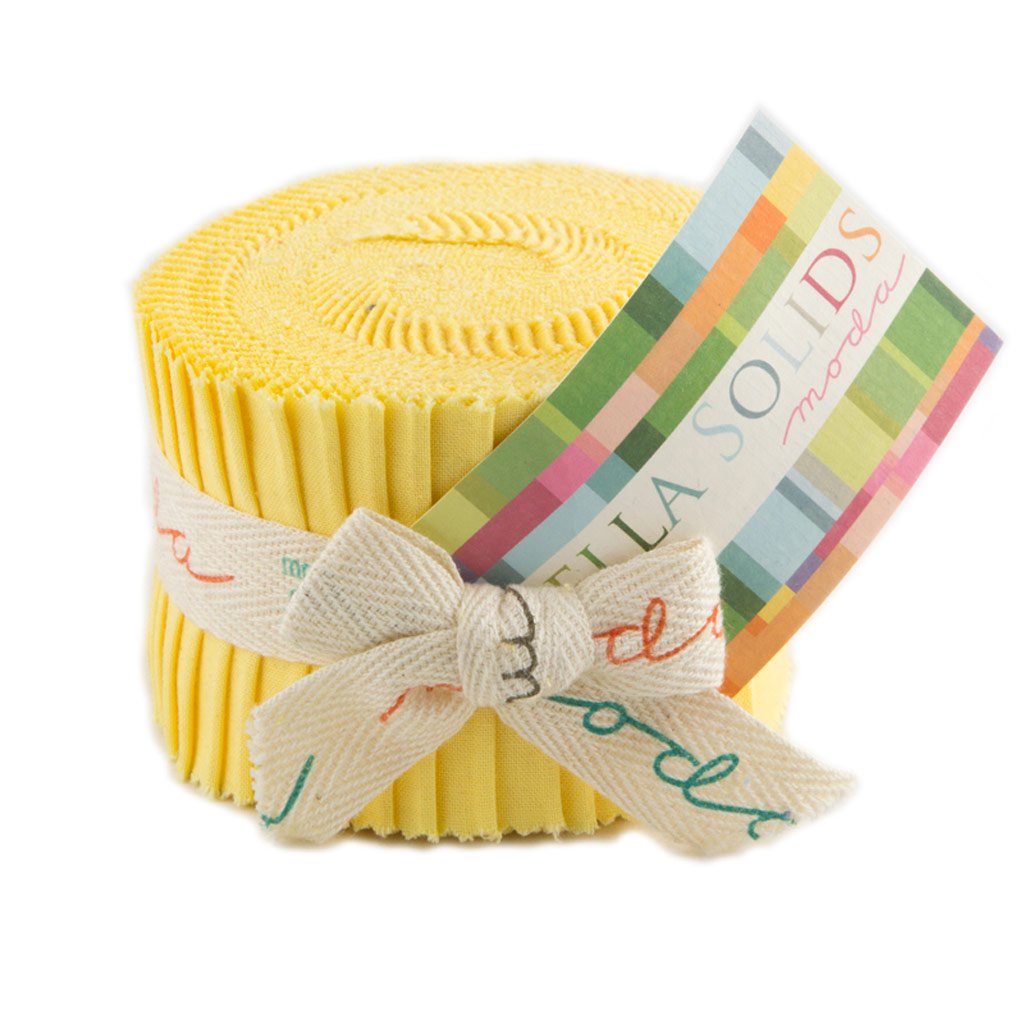 Moda Fabric Junior Jelly Roll Bella Solid 30s Yellow