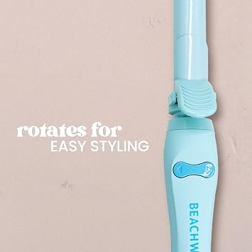 Beachwaver Co. B1 Rotating Curling Iron - Sky | Automatic 1-Inch Ceramic Curling Iron - Most Common Barrel Size for All Hair Lengths! | Auto-Shut Off, Travel-Friendly, Dual Voltage