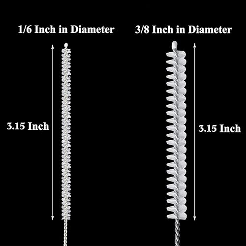 Miniatura 10 de 4 cepillos de tubo de alimentación, cepillos de limpieza, 32 pulgadas de largo con cabeza de cerdas de nailon suave, adecuados para limpiar tubos de