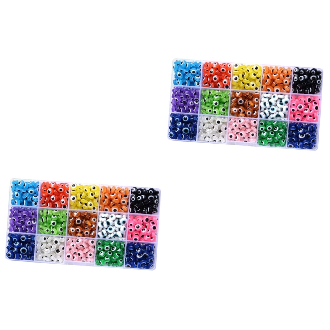 Perles bricolage bijoux oeil du diable avec trou parfait pour enfilage facile de bracelet