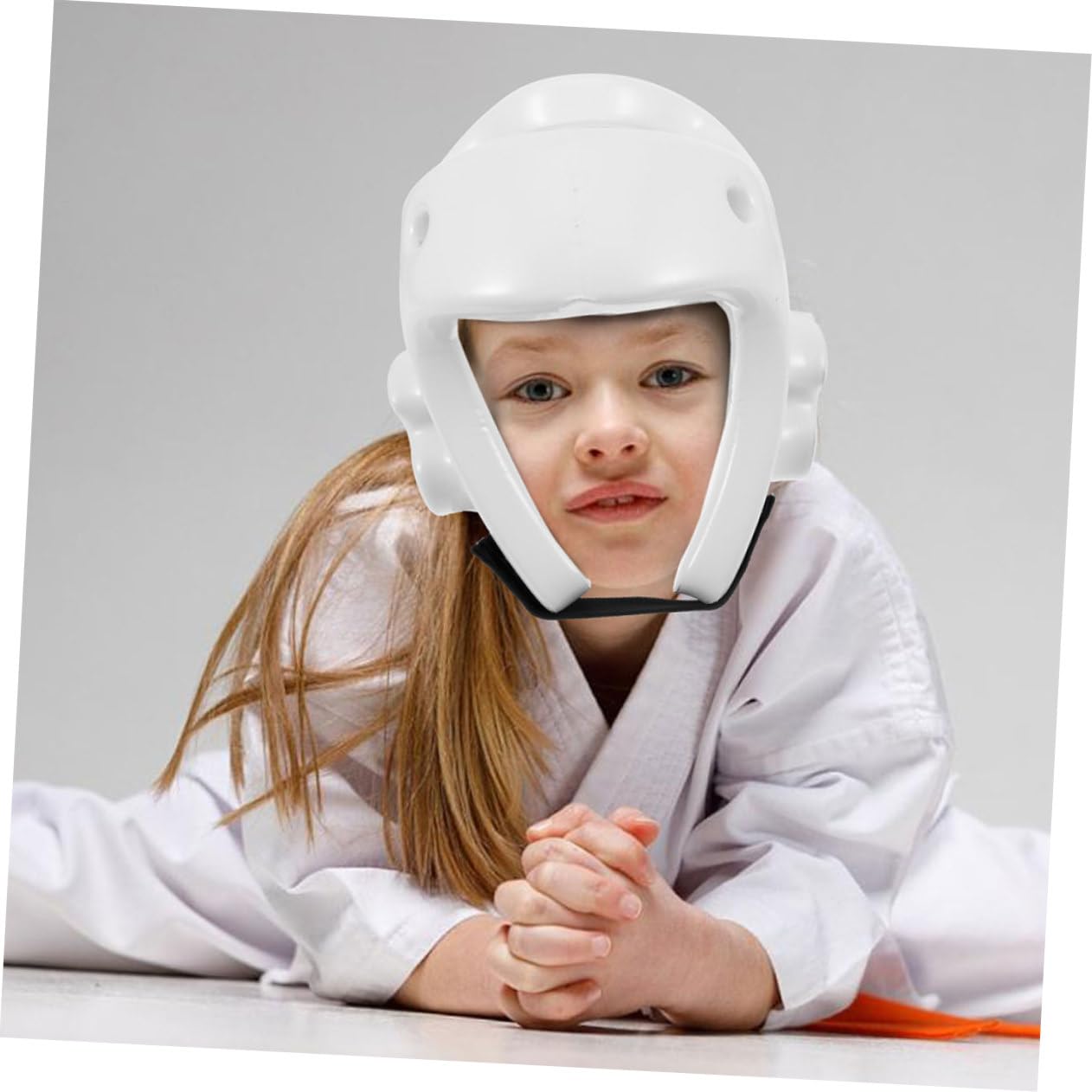 Casco da Boxe in Pu Bianco Design Ergonomico e Pratico per Allenamento di Taekwondo e Karate Protezione Testa per Adulti e Bambini